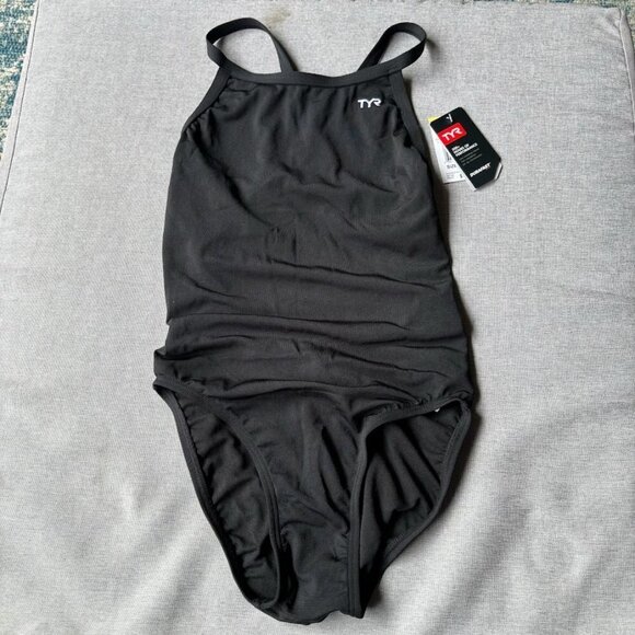 TYR Women's Durafast One Diamondfit Swimsuit, Black/Size 32 - Picture 2 of 7